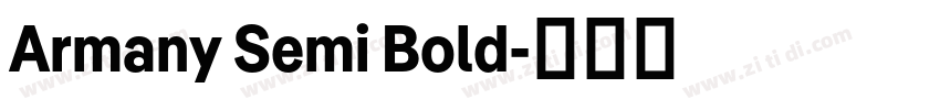 Armany Semi Bold字体转换